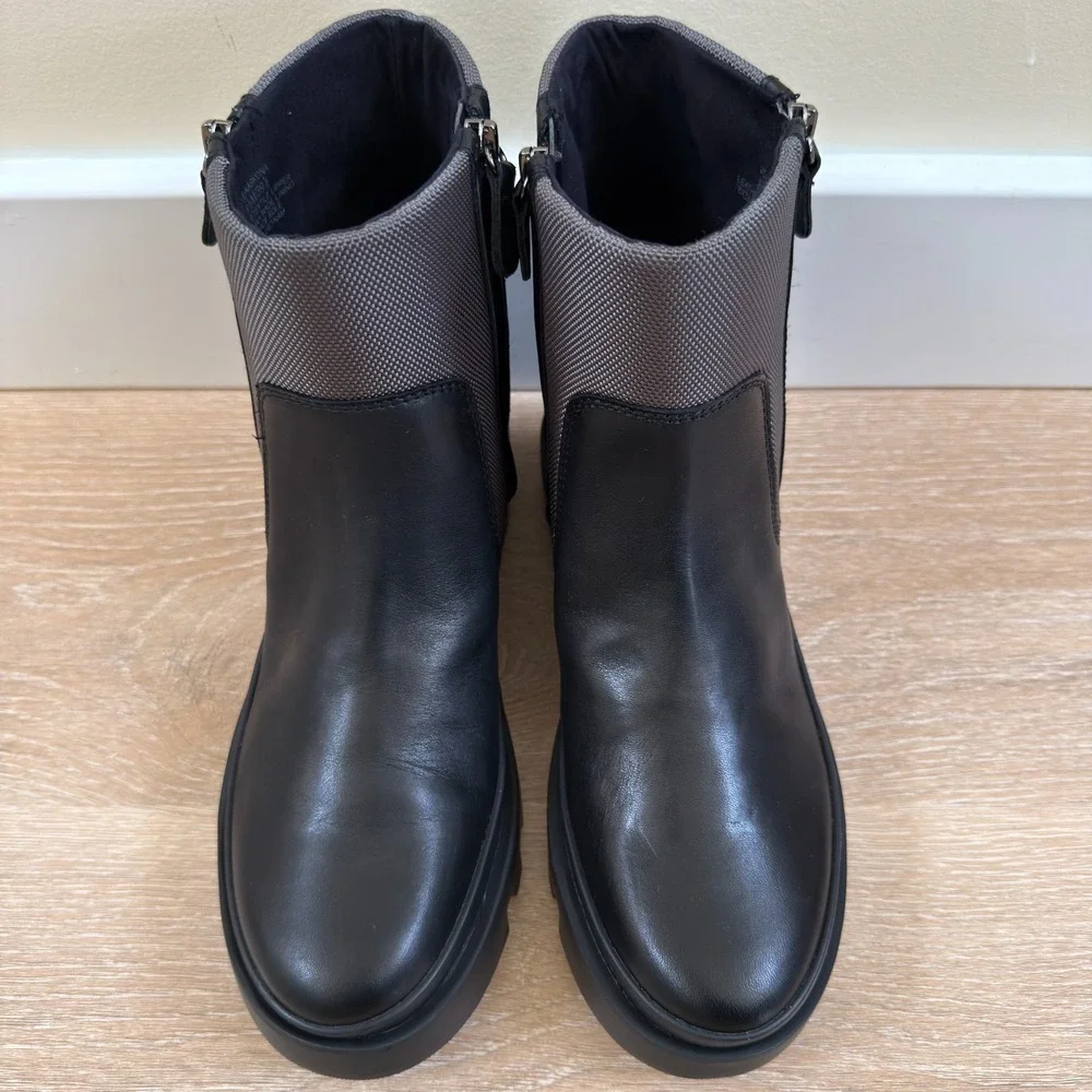 Vince‎ Camuto Women's VC-Kaskona Black/Kale Leather Ankle Bootie US 8.5M